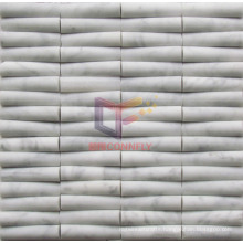 White Marble Bamboo Shape Mosaic Tile (CFS916)